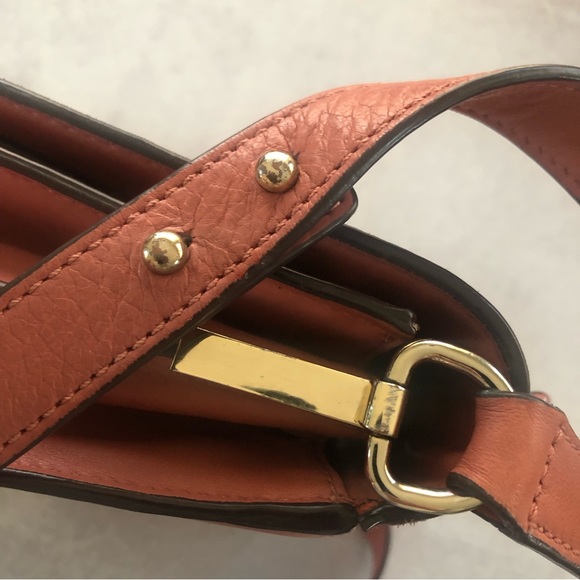 LOEFFLER RANDALL Suede & Leather Satchel Hand bag In Dusty Rose Pink - Picture 4 of 14